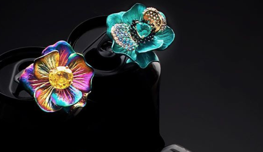 When science meets art: recycled metal and lab-grown gems